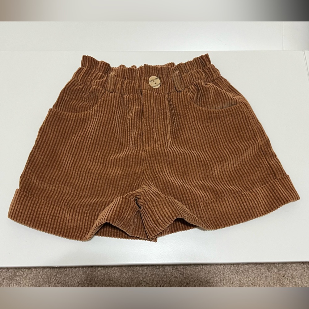 Zara Kids 7 Brown Soft Corduroy Shorts